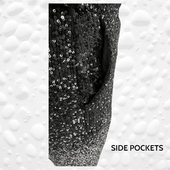 Cable & Gauge Ladies' Silver/Black Ombre Sequin Pants Pull On - XL - Picture 8 of 8